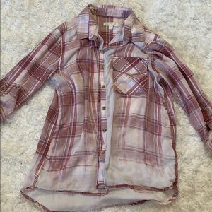 Pink women’s flannel shirt